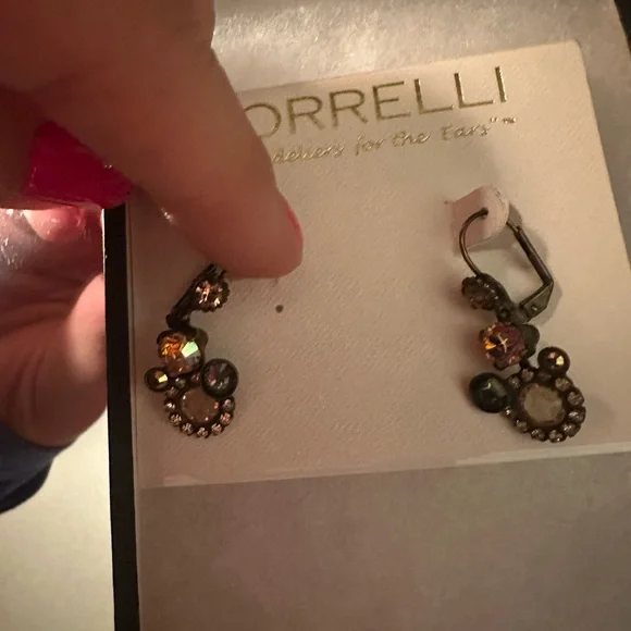Sorrelli Multicolor Crystal Drop Earrings - Picture 3 of 3